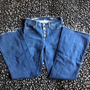 Gap authentic flare high rise jeans 27 petite